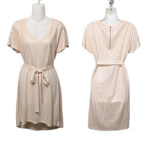 FIRTH 100% Linen Pink Shimmer Shirt Dress XS/S